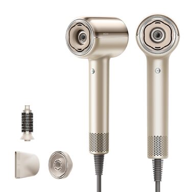 Фен для волосся MOVA Shine 20 з дифузором, високошвидкісним двигуном та плазмовим доглядом, NTC-контролем температури, Gold