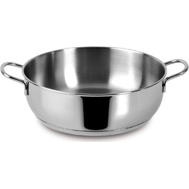 Форма для запікання Lagostina Jede Ø 24 см з нержавіючої сталі 18/10 з дном Lagoseal Plus, зовнішня поверхня сатинова, широкі ручки, для всіх типів плит, включаючи індукційну
