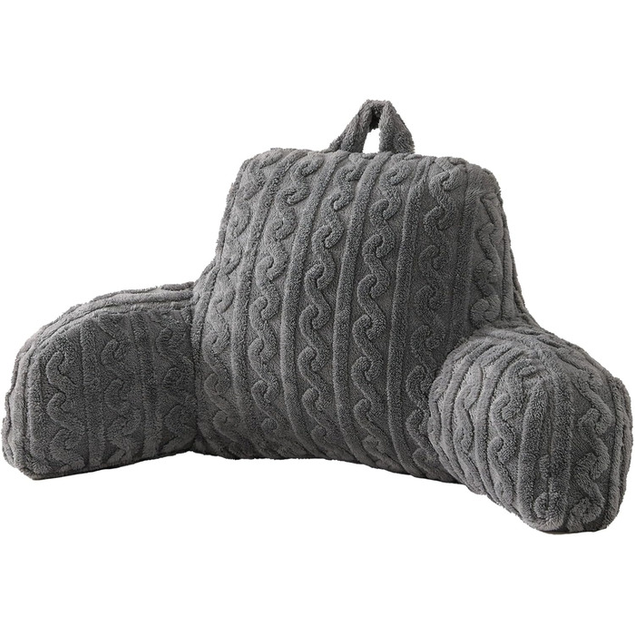 Підголовник Aimuan для відпочинку в ліжку з підтримкою спини та підлокітниками (сірий)