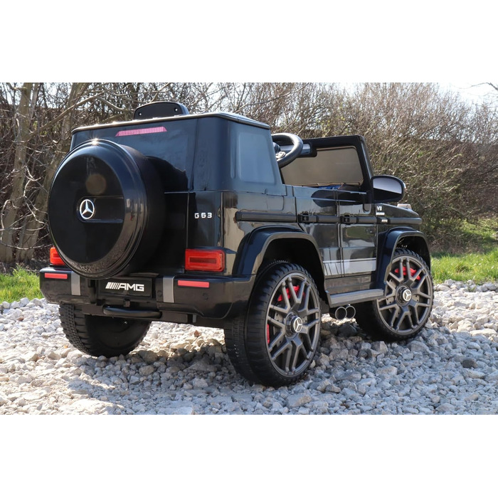 Дитячий електромобіль Mercedes G-Class 12V RIRICAR, чорний, з пультом керування