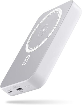 Бездротовий блок живлення NOHON Magnetico 10000mAh, 20 Вт USB-C, сумісний з iPhone15-12, білий