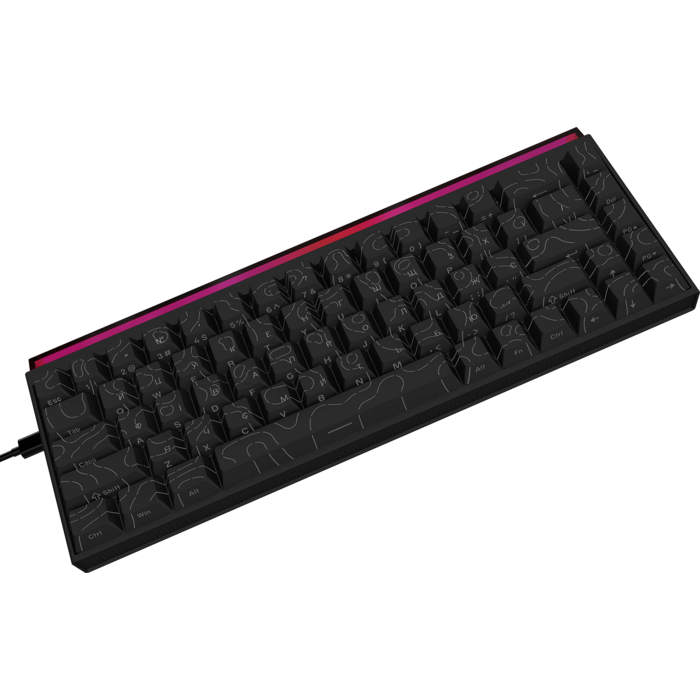 Дротова механічна клавіатура Ajazz NK68 Red switches Side Contour Black (NK68-R-S-B)