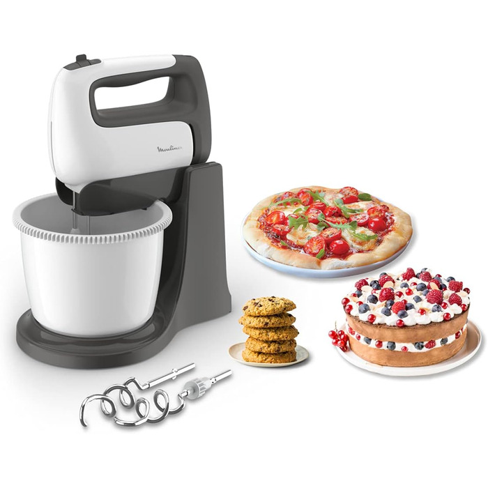 Міксер ручний Moulinex Prep'Mix+ HM4641 з нержавіючою сталлю, 5 швидкостей, чаша 2.5 л