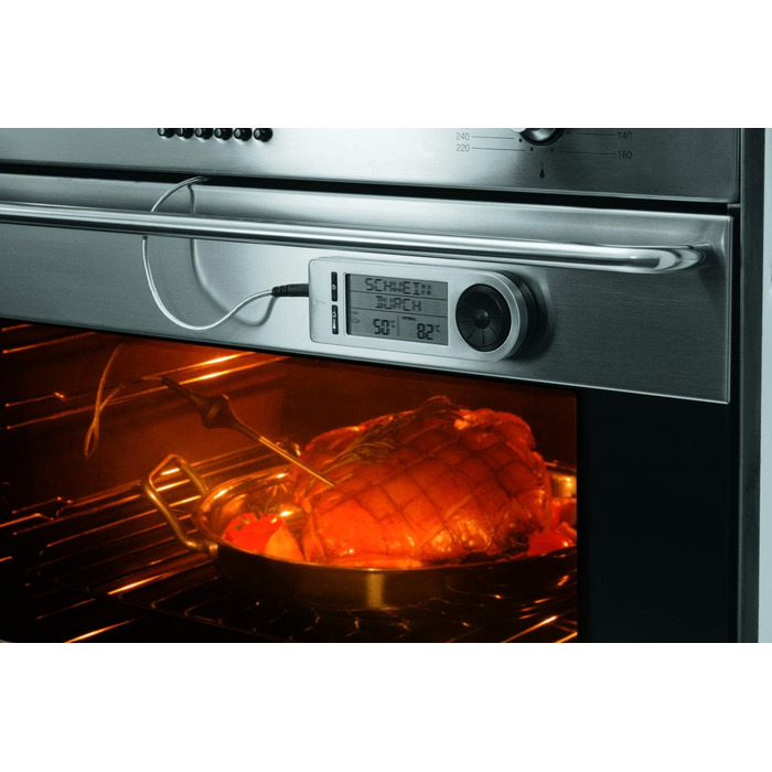 Термометр кухонний RÖSLE Gourmet з цифровим дисплеєм, °C/°F, -40°C до +200°C, нержавіюча сталь 18/10, 21.5 см