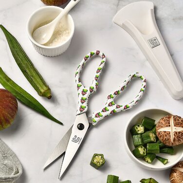 Лінорозо кухонні ножиці гострі ножиці Кухня з магнітною кришкою високоякісні побутові ножиці з нержавіючої сталі універсальні ножиці може використовуватися al