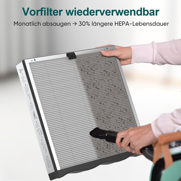 Повітряочисник Jafända HEPA для алергіків з аромадифузором та фільтром з активованого вугілля, видаляє 99,97% цвілі, пилу, пилку. Повітряочисник CADR 268 м³/h