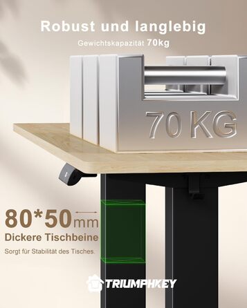 Регульований стіл висотою 200x80 см з USB-портом, 3 режими пам'яті, антиколізійна система, комп'ютерний стіл, горіх+чорний