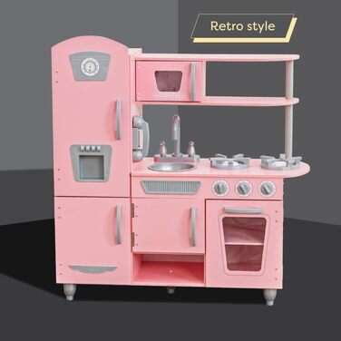 KidKraft Rosa Vintage Кухня для дітей з дерева Rosa 53179, з телефоном та холодильником, від 3 років