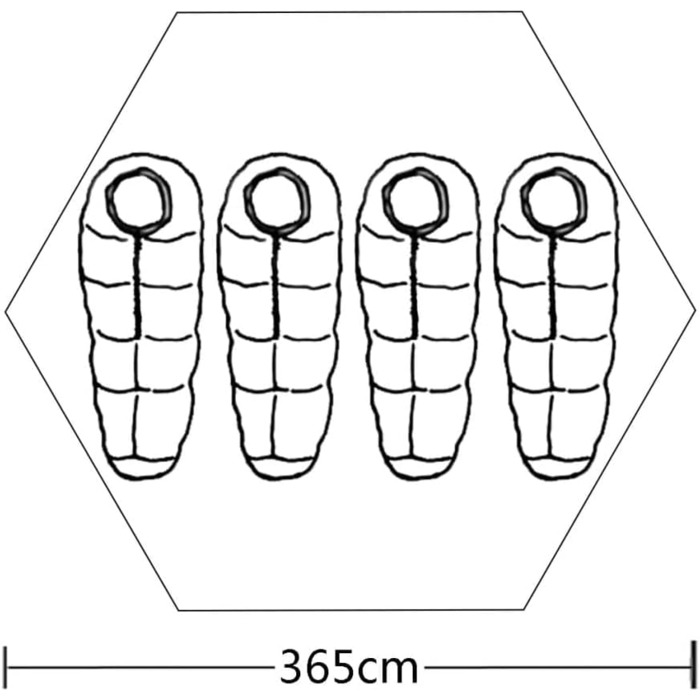 Місний намет з кілочками Натяжні мотузки Туристичний намет Кемпінговий намет Сімейний намет Трекінговий намет Пляжний кемпінг Стійкий до ультрафіолетового випромінювання сірий (різнокольоровий), 4-