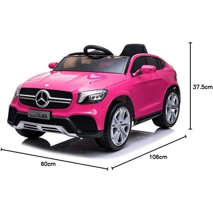 Дитячий електромобіль Mercedes GLC Coupe ліцензійний, рожевий, з пультом 2,4 ГГц FINOOS