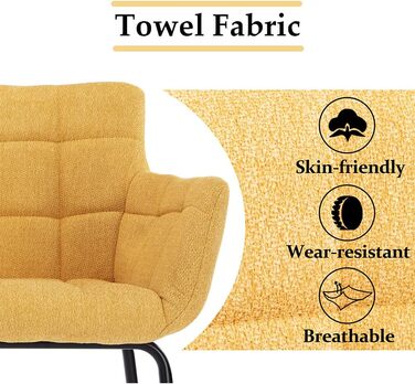 Набір барних стільців, сучасний дизайн, металеві ніжки, товсте фrotте сидіння, вигнута спинка, для кухні, кафе, ресторану, вітальні, зелений (2), жовтий