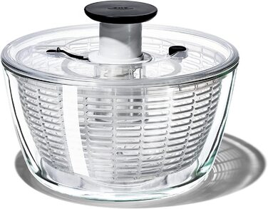 OXO Good Grips Салатниця-швидкосушарка з ситом та кришкою, зелена – для сушіння салату