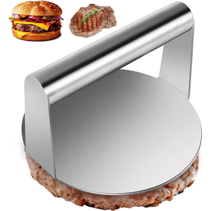 Прес для гамбургерів Mkitnvy антипригарний 14 см нержавіюча сталь