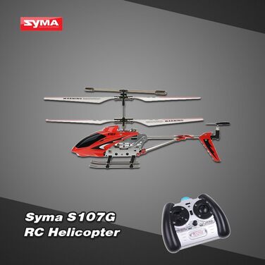 Радіокерований вертоліт Syma S107G 3-канальний інфрачервоний з гіроскопом, червоний