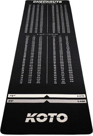 Килим для дому KOTO для гри в дартс 285х80 см чорний
