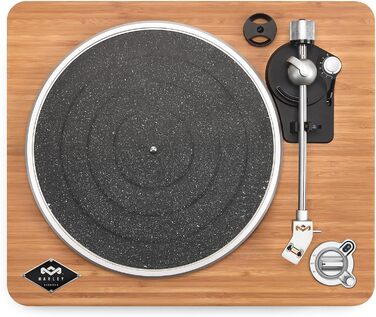 Вініловий програвач House of Marley Stir It Up Wireless Bluetooth, екологічний, 33/45 об/хв, з передпідсилювачем, головкою Audio-Technica, корпус з бамбука