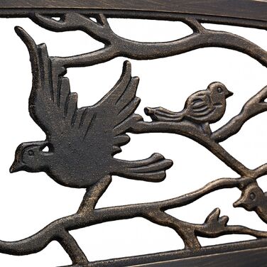 Лавка для саду Relaxdays з дизайном 'Пташки'