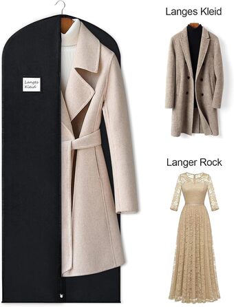 Чохли для одягу BOMEI PACK (60x160 см) - 4 шт. Захисні мішки для костюмів, піджаків та суконь.