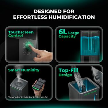 Зволожувач повітря для рослин MARS HYDRO 6л з таймером, ультразвуковий, для гроубоксів та теплиць