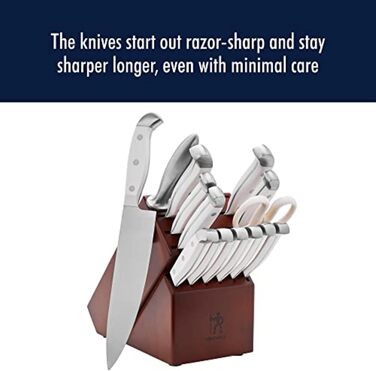 Набір кухонних ножів HENCKELS 17550-000, нержавіюча сталь, 15 предметів, білий