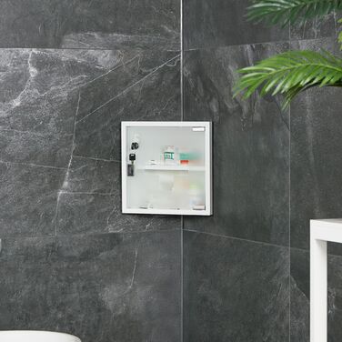 Шафка для медикаментів Relaxdays зі скляними дверцятами