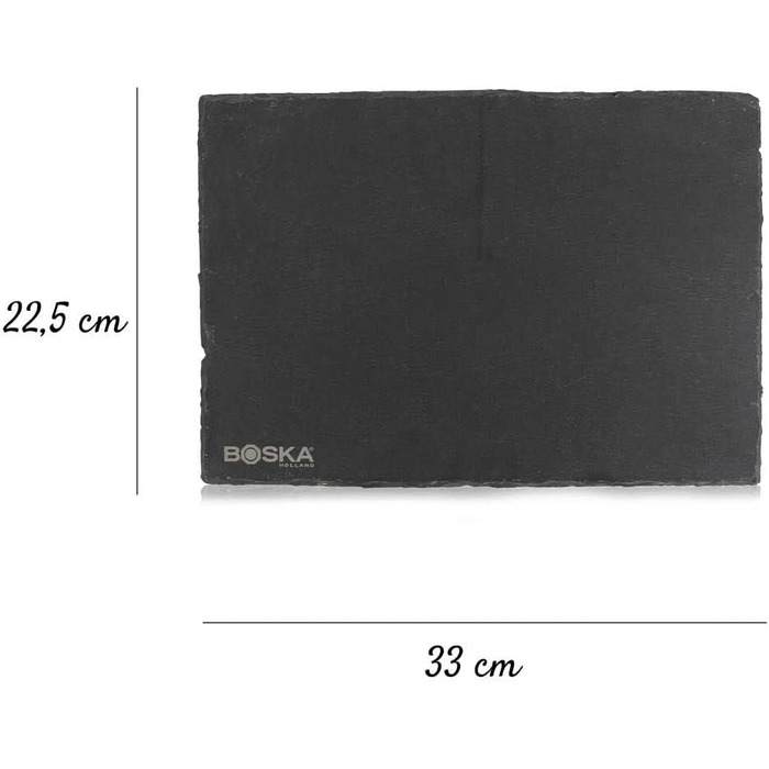 Сервірувальна дошка Boska шиферна L Duo / 33 см / чорна / 330 x 230 x 12 мм / 330 x 230 x 12 мм
