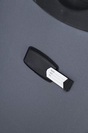 Набір валіз Beibye з тканини, сірий, з передніми кишенями та розширенням об'єму