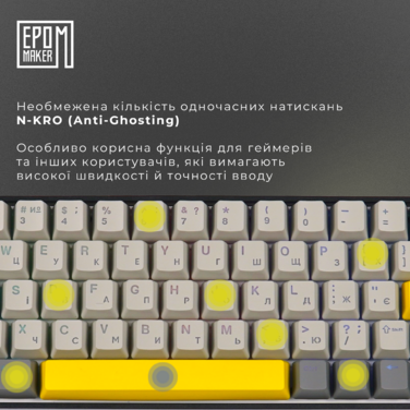 Клавіатура механічна бездротова EPOMAKER EP64 Mulan Black (EP64-B-M)