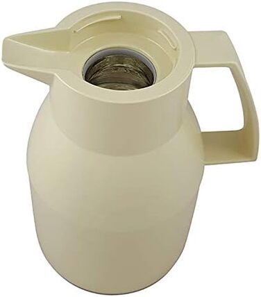 Термос Wash Thermoskanne 1L з подвійними стінками, 6 годин, підтримує гарячі та холодні напої, щільний кришка, придатний для миття в посудомийній машині, бежевий