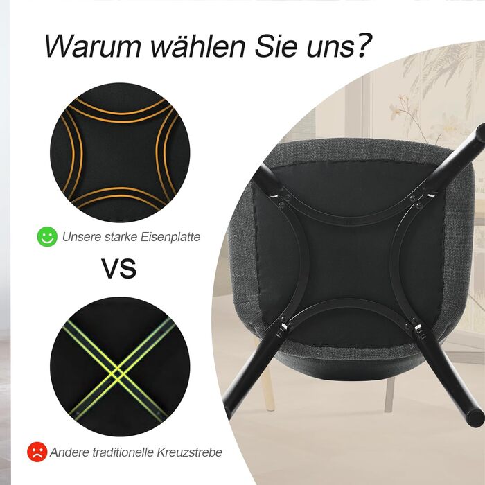 Елегантні кухонні стільці з підлокітниками (2 шт.) - бежевий, дерево, поліестер