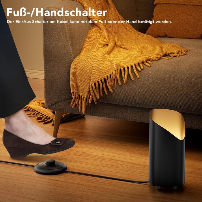 LED прожектор для підсвічування вгору 7W, чорний. Світлодіодний світильник на підставці з лампою GU10 500LM, тепле світло 3000K, з ножним вимикачем