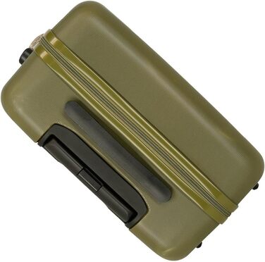 Чохол-валіза Roll Road Flex з ABS-пластику, кодовий замок, 4 колеса, ручна поклажа, зручний внутрішній простір (набір 2 шт., хакі)