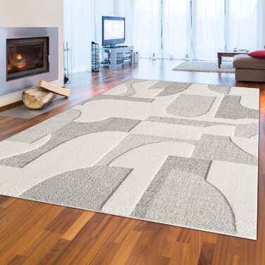 Килим Dream Designer Rug 3D Бант Візерунок Кремовий Бігунок з коротким ворсом Modern (120 х 170 см, Крем-6)