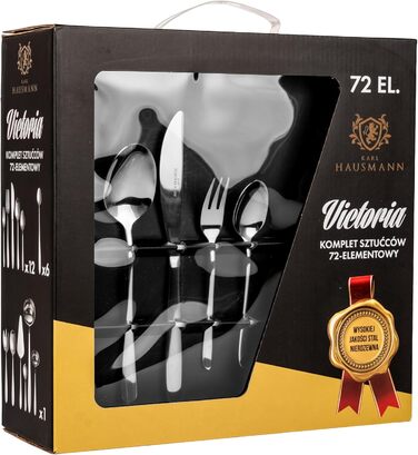 Набір столових приборів Karl Hausmann на 12 осіб (72 шт.) - нержавіюча сталь, безпечний для миття в посудомийній машині