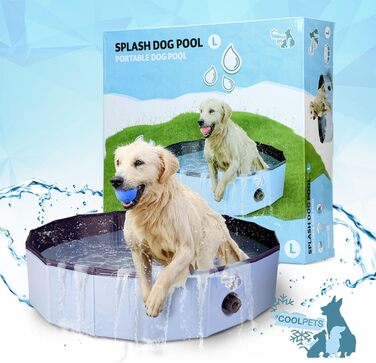 Басейн для собак CoolPets Splash - Басейн для охолодження для собак - Басейн для собак - Ванночка для собак - Грайливе охолодження - ø 120 x 30 см - L