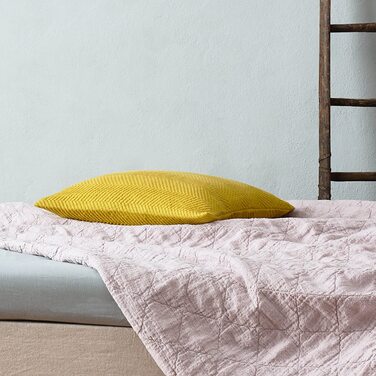 Покривало URBANARA Lixa-100 чиста бавовна, текстурований ялинкою-275x265 см, покривало, ковдра, покривало для ліжка, покривало для дивана, Бавовняна ковдра (бежеве, 180 х 230 см)