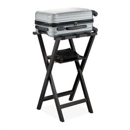 Підставка для валізи Relaxdays чорного кольору з полицею