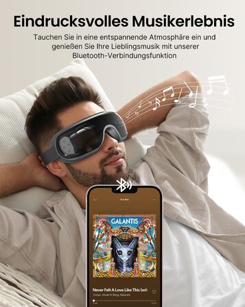 RENPHO Eyeris Масажер для очей з підігрівом, Bluetooth та повітряним тиском – для зняття втоми очей, сухості та головного болю