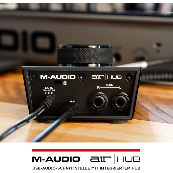 M-Audio Air 192|6 USB аудіоінтерфейс для запису: 2 XLR/Line входи, програмне забезпечення AIR Hub (Чорний)
