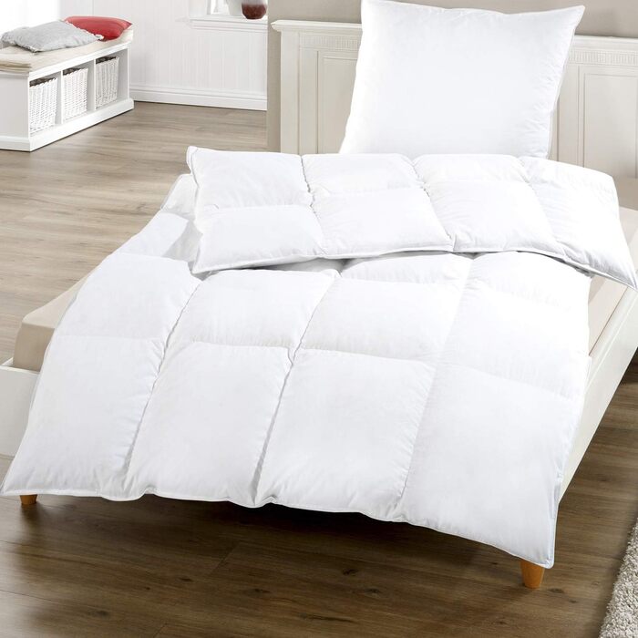 Комплект ліжок DILUMA з 4 предметів Comfort 2 шт. пухова ковдра 135x200см, 2 шт. подушка 80x80см, OekoTex 100, Downpass.