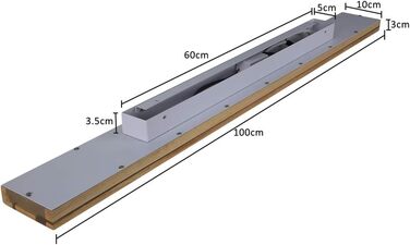 Світлодіодний настінний світильник ZMH Wood 16W - 100CM Теплий білий Сучасний для вітальні, спальні, передпокою, сходової клітки