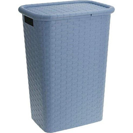 Плетений ящик для білизни Spetebo об'ємом 65 літрів - - скриня для білизни кошик для білизни (синя)