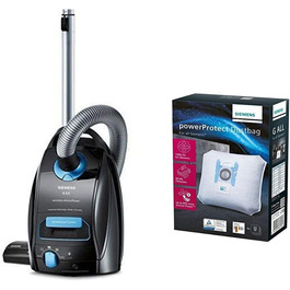 Пылесос Siemens Q5.0 extreme Silence Power: 850 Вт, 4 л, фильтр PowerProtect, черный