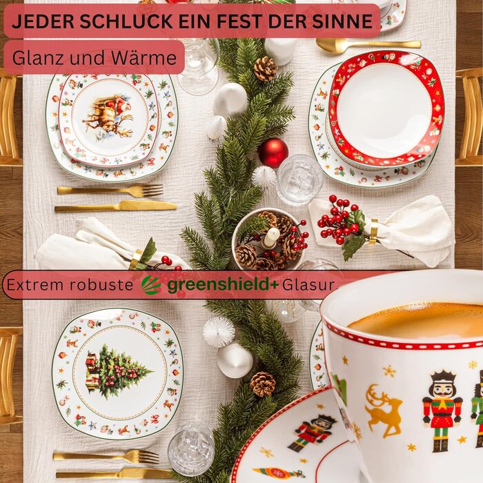 Набір кавових чашок SÄNGER Bilgola, 6 шт., порцеляна, 350 мл, для 6 осіб, преміум-якість, дизайн