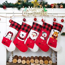 Набір з 5 різдвяних панчіх 2021 р., Ніколіни панчохи, конверт, чоботи Миколи для наповнення, свіжі різдвяні панчохи, 5 шт.
