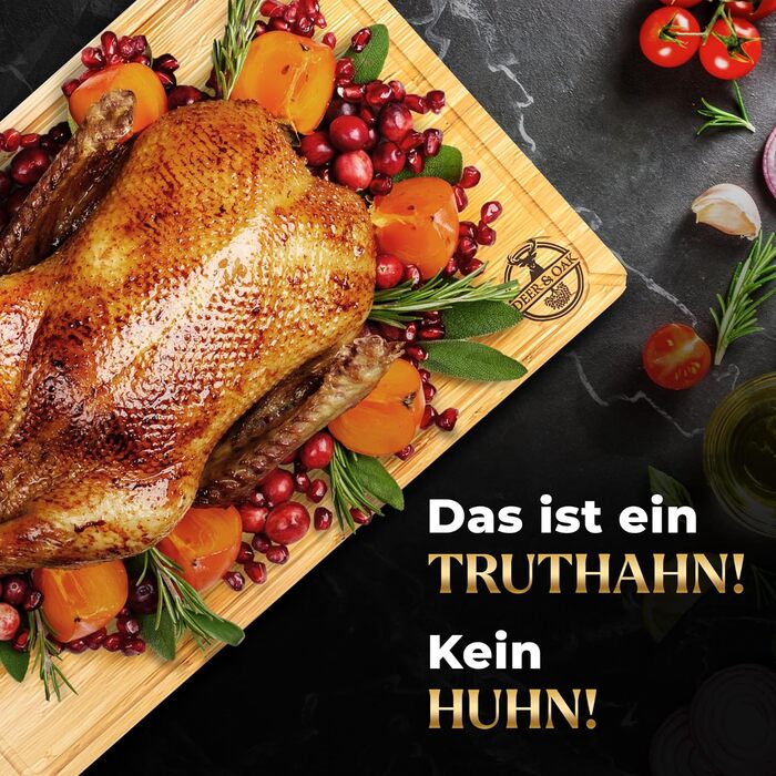 Дерев'яний обрізний стіл Deer & Oak XXXL 60x40x3.2 см - Преміум якість, для кухні, бамбуковий, з сафторізами, двосторонній, з боковими ручками