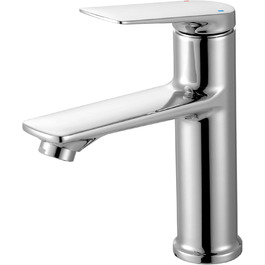 Змішувач для ванної кімнати, однорідний змішувач для раковини, хром, високий тиск, висота виливу 104 мм