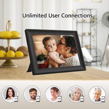Цифровий фоторамка з Wi-Fi, 10.1 дюйма, сенсорний екран, 32GB, Frameo
