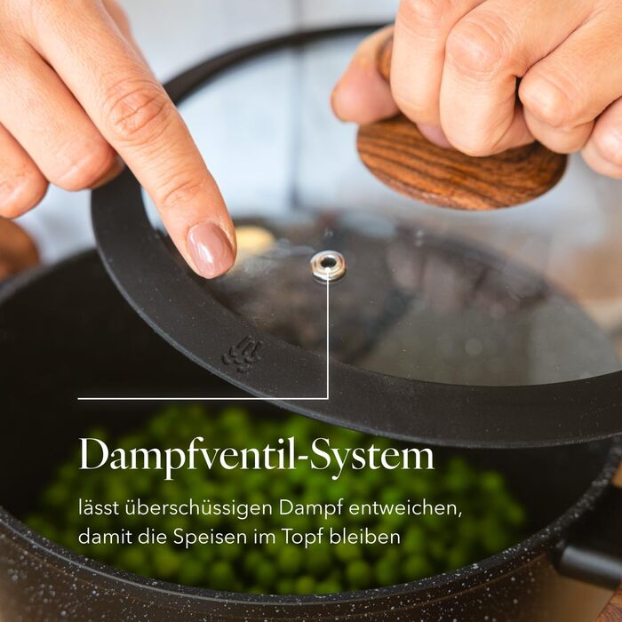 Набір посуду FLORINA MASTER BLACK 6 предметів: каструлі та сковороди з алюмінію з кришками, для індукції, газу, електроплити, кераміки. Можна мити в посудомийній машині