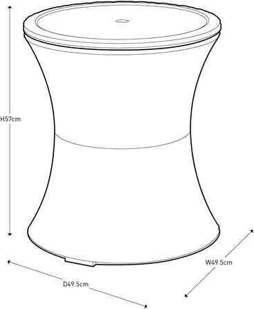 Столик-холодильник Keter Pacific Cool Bar: 3-в-1 (стіл, журнальний столик, кулер) для відпочинку на відкритому повітрі, 30л, колір коричневий
